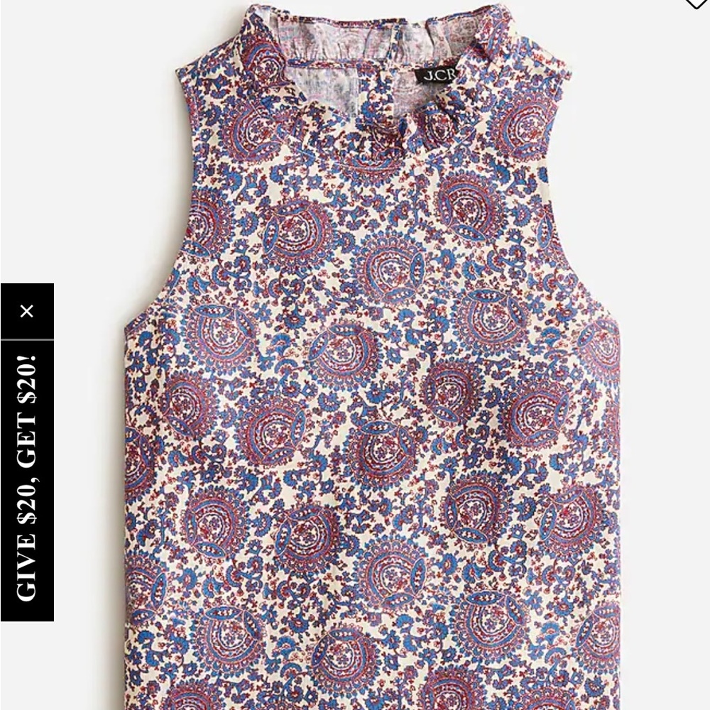 Fleur top in floral linen